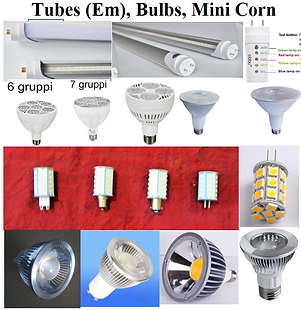 T8 Tubes, T8 build in EM and sensor, PAR38,30,20 10 - 60W, MR16, Mini corn