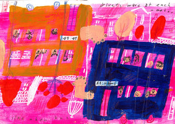 Two buses in a zine