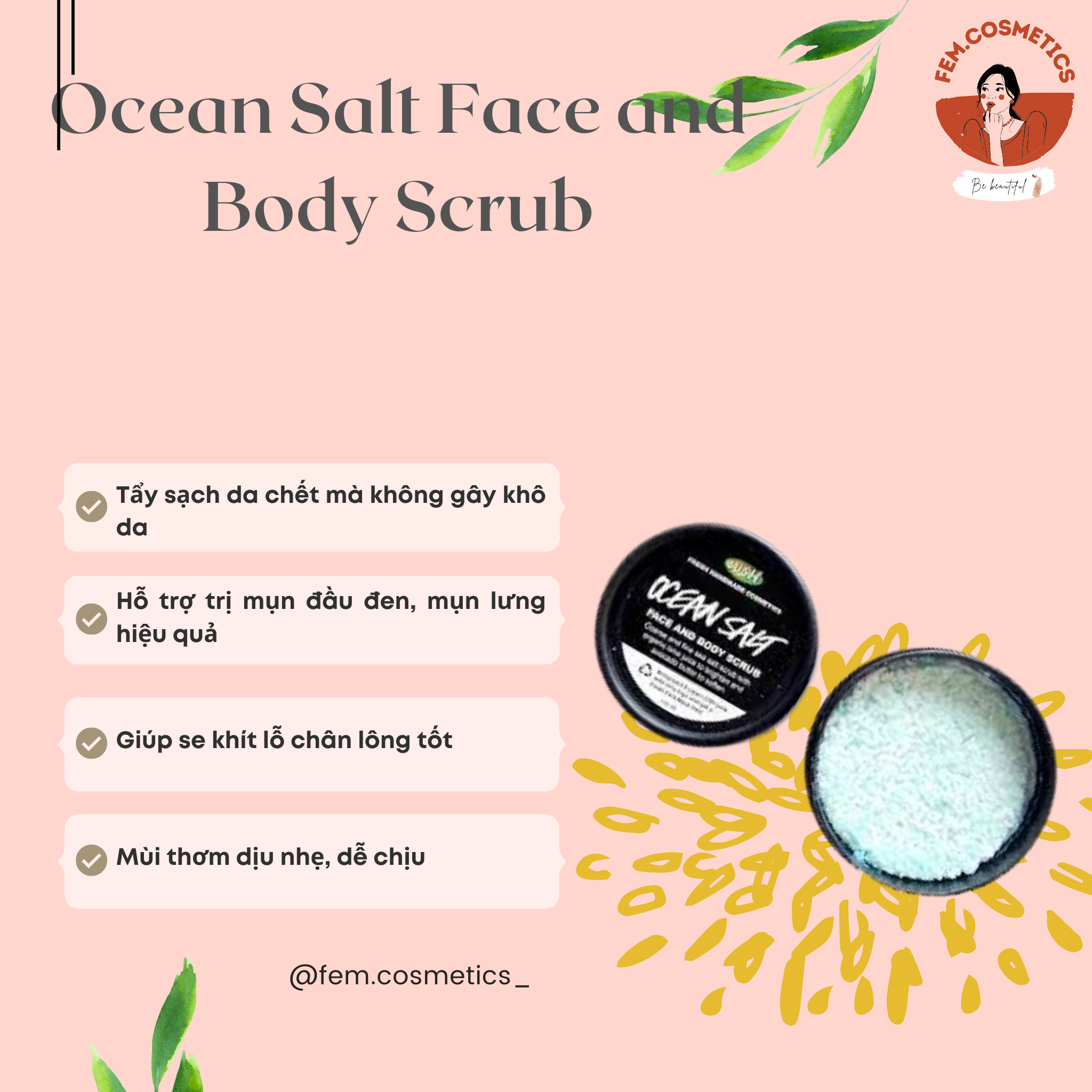 Tẩy da chết Ocean Salt Face and Body Scrub