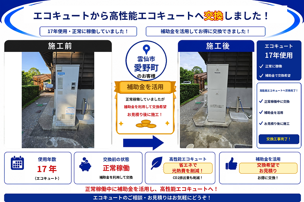 17年使用のエコキュート！まだ使えていましたが…