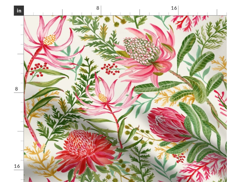 Thumbnail: Drum Lampshade -Handpainted Botanicals