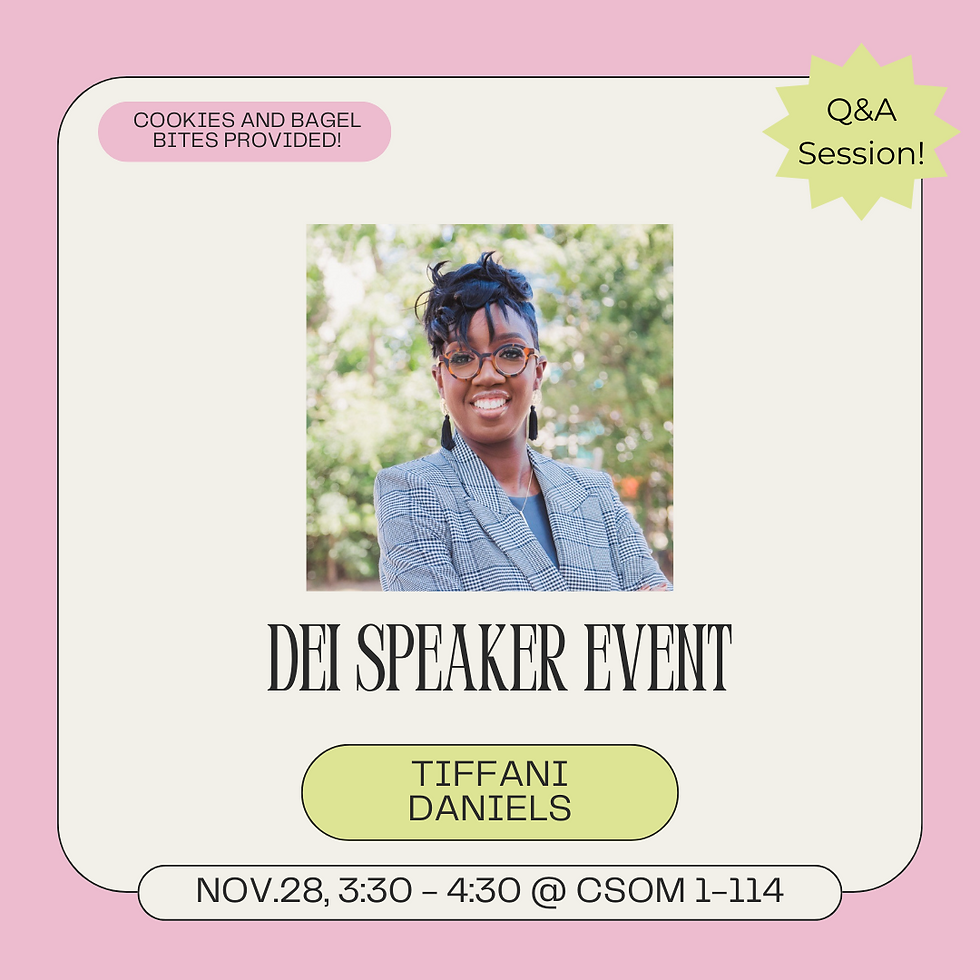DEI Speaker Event and Q&A Session: Tiffani Daniels