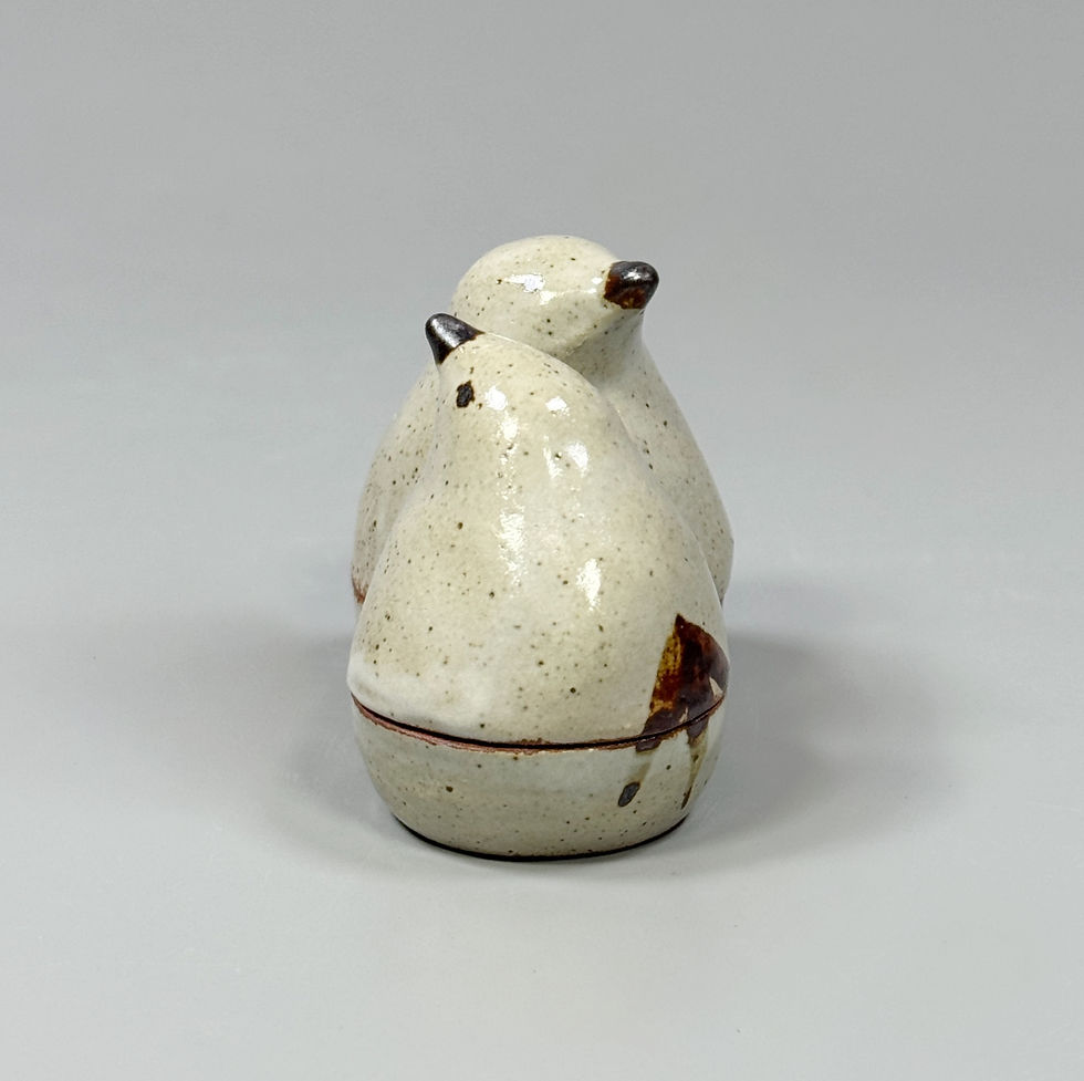 サムネイル： 二ツ鳥香合　粟田焼