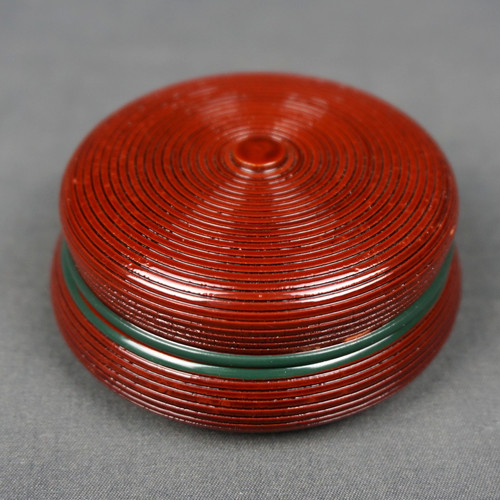 【新品・未使用】 茶道具　香合　桑　千筋　2.5寸　章月作　木目合せ　仏具 香合 木製 2.5寸 切立型 7.5cm 仏具 茶堂 ワンタッチ香合