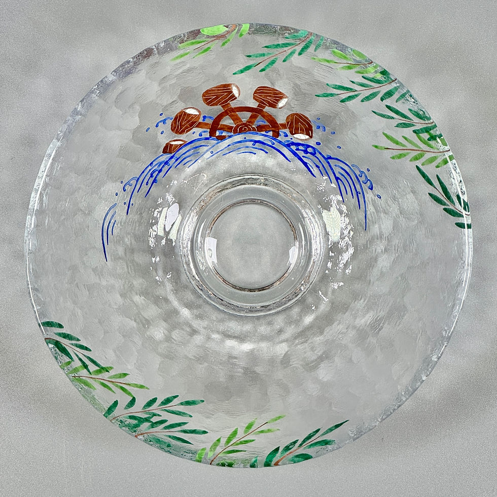 サムネイル： 柳に槌車絵茶碗