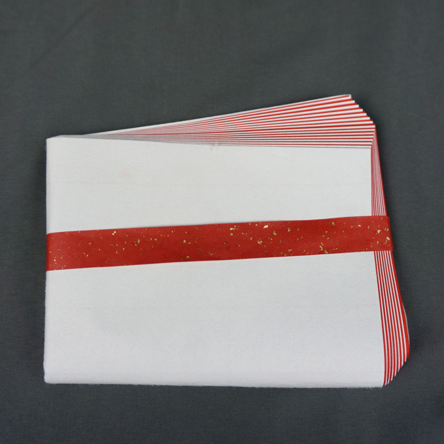 鳥の子紅白紙釜敷　薄口