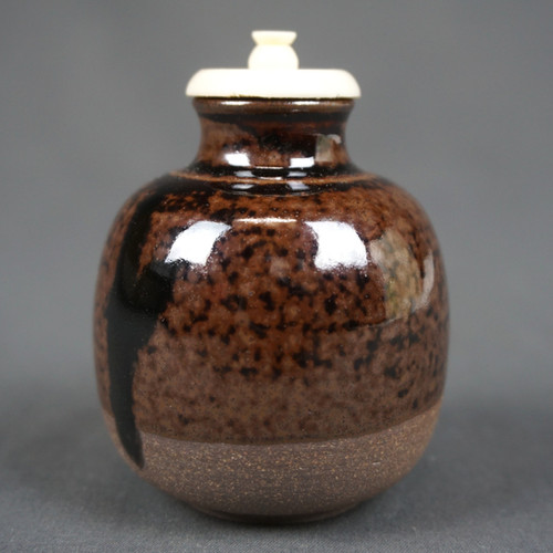 摸）中興名物 吹上文琳茶入（仕覆：白極純子） | seishodo.com