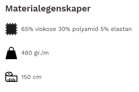 Miniatyrbilde: Stødig viskosejersey i interlockvalitet i sort fra Buddenberg & Weck