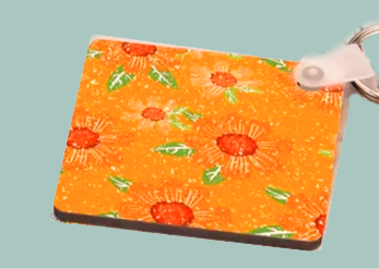 Miniatyrbilde: Nøkkelring  med kvadratisk anheng til sublimering