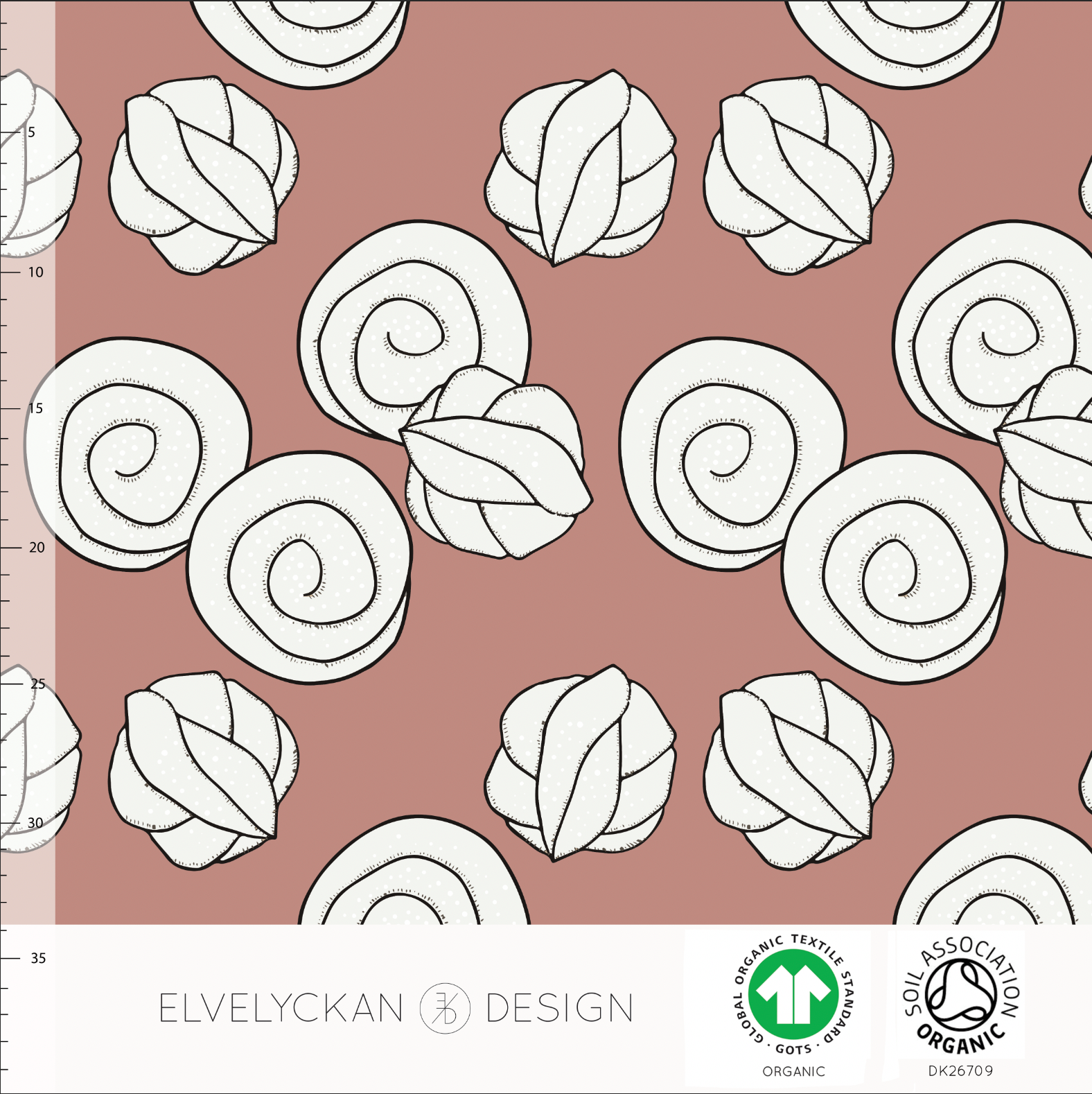 Økologisk bomullsjersey - Kanelbolle - Fra Elvelyckan design