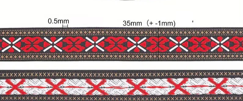Miniatyrbilde: Brodert bånd til pynting av festplagg, vesker, interiør mm