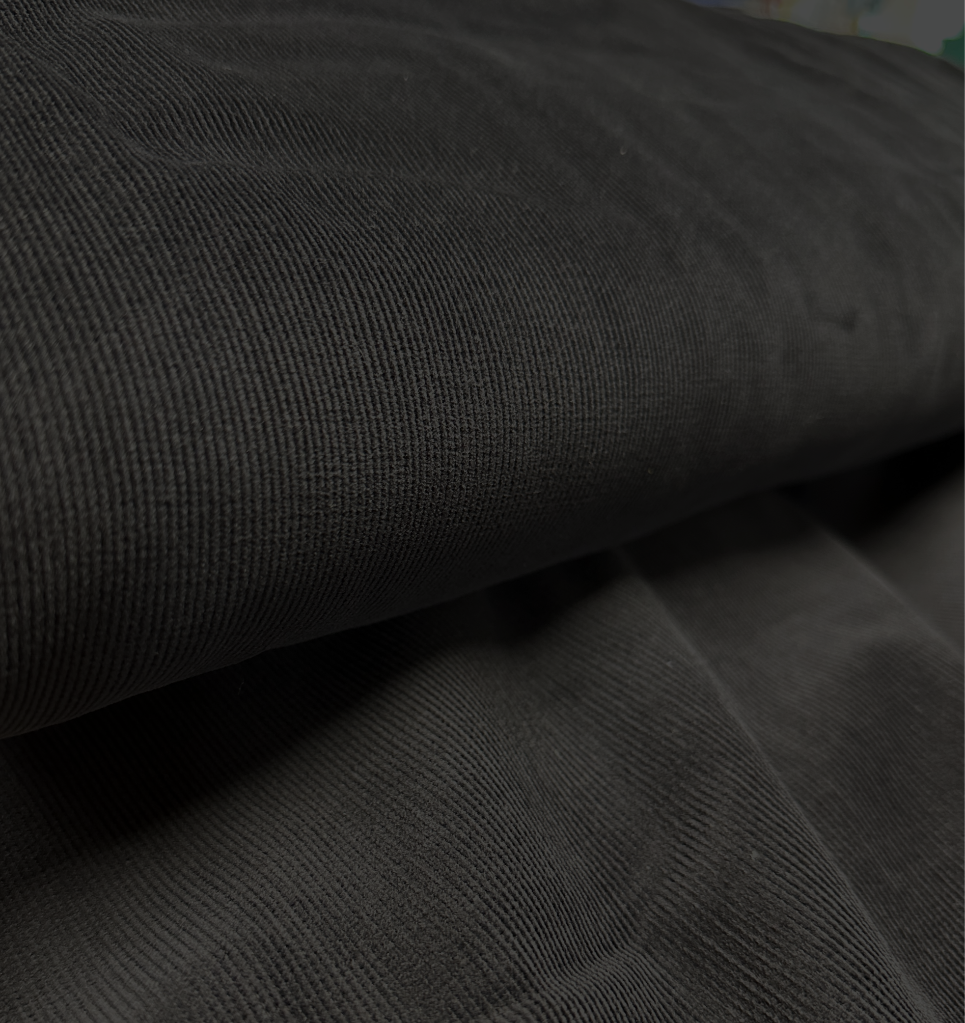 Real Retro - Kordfløyel - smalstripet - sort farge