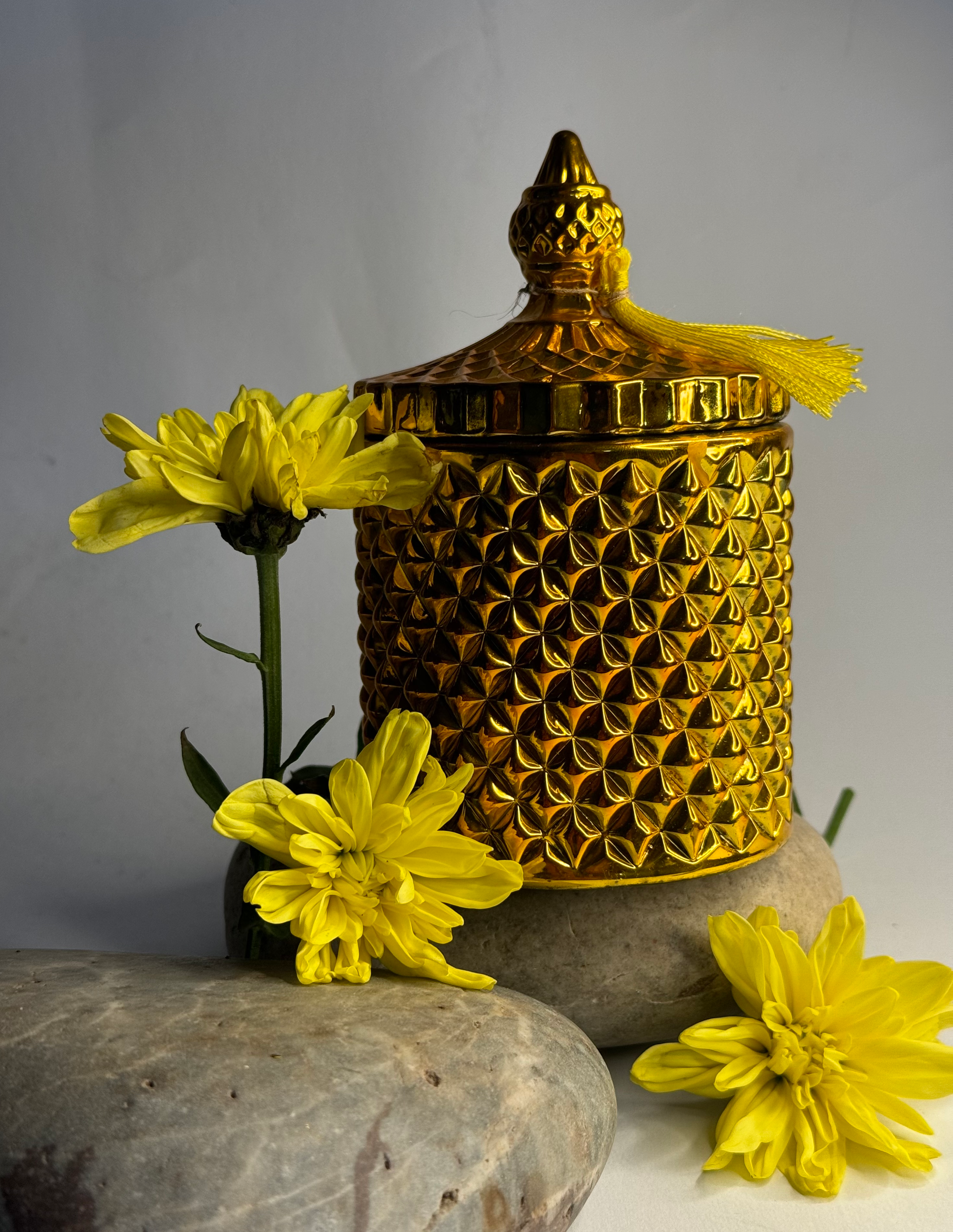 Golden Crystal Jar