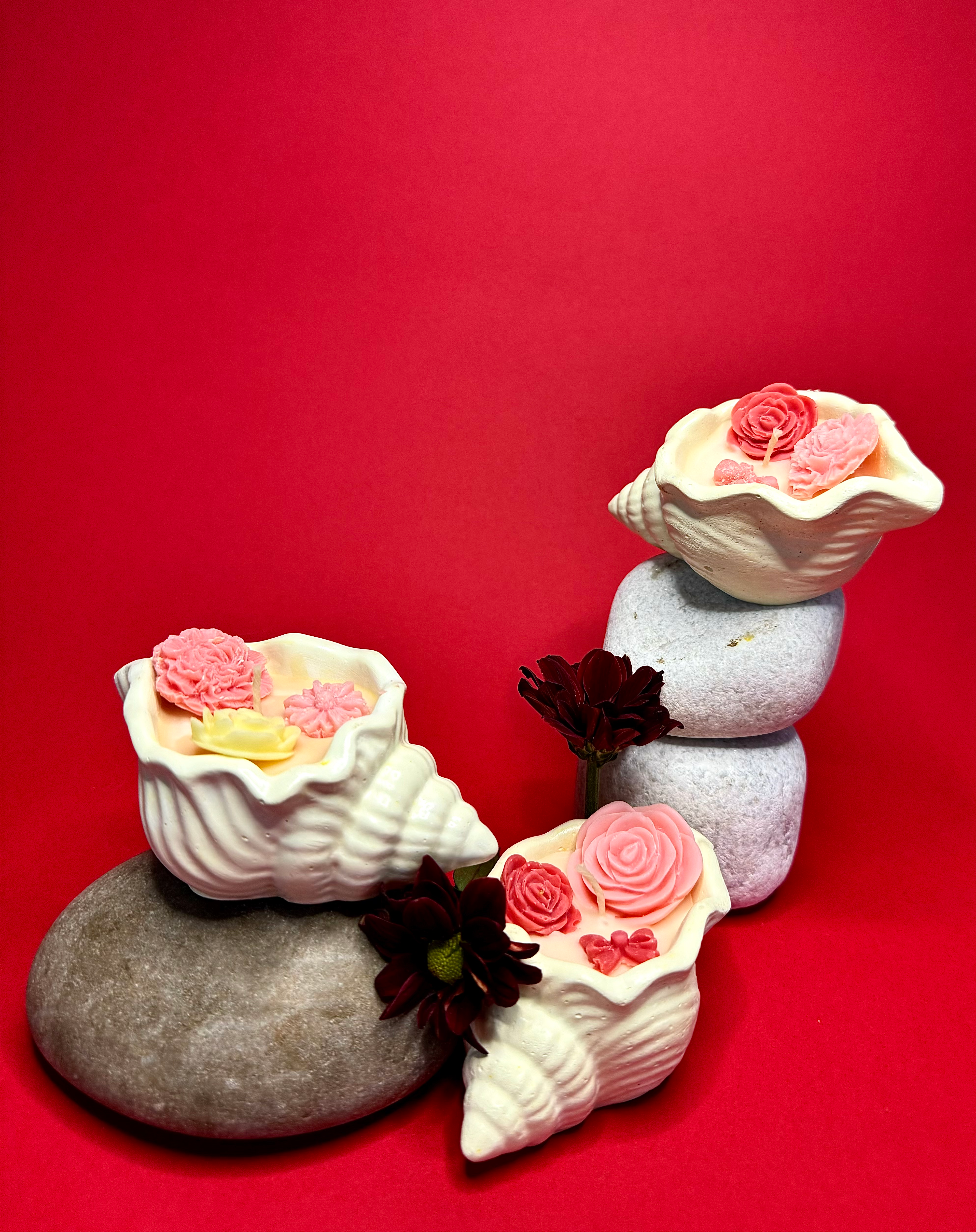 Conch Shell Concrete Jar Candle