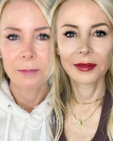 Before & After Lip Blushing by ART PM Chicago