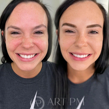 Before & After Powder Brows by ART PM Chicago