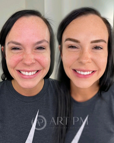 Before & After Powder Brows by ART PM Chicago