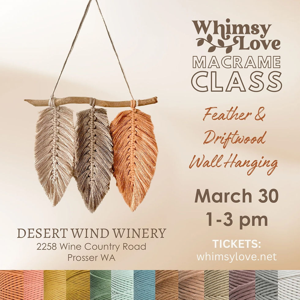 Macrame Class: Feather & Driftwood Wall Hanging