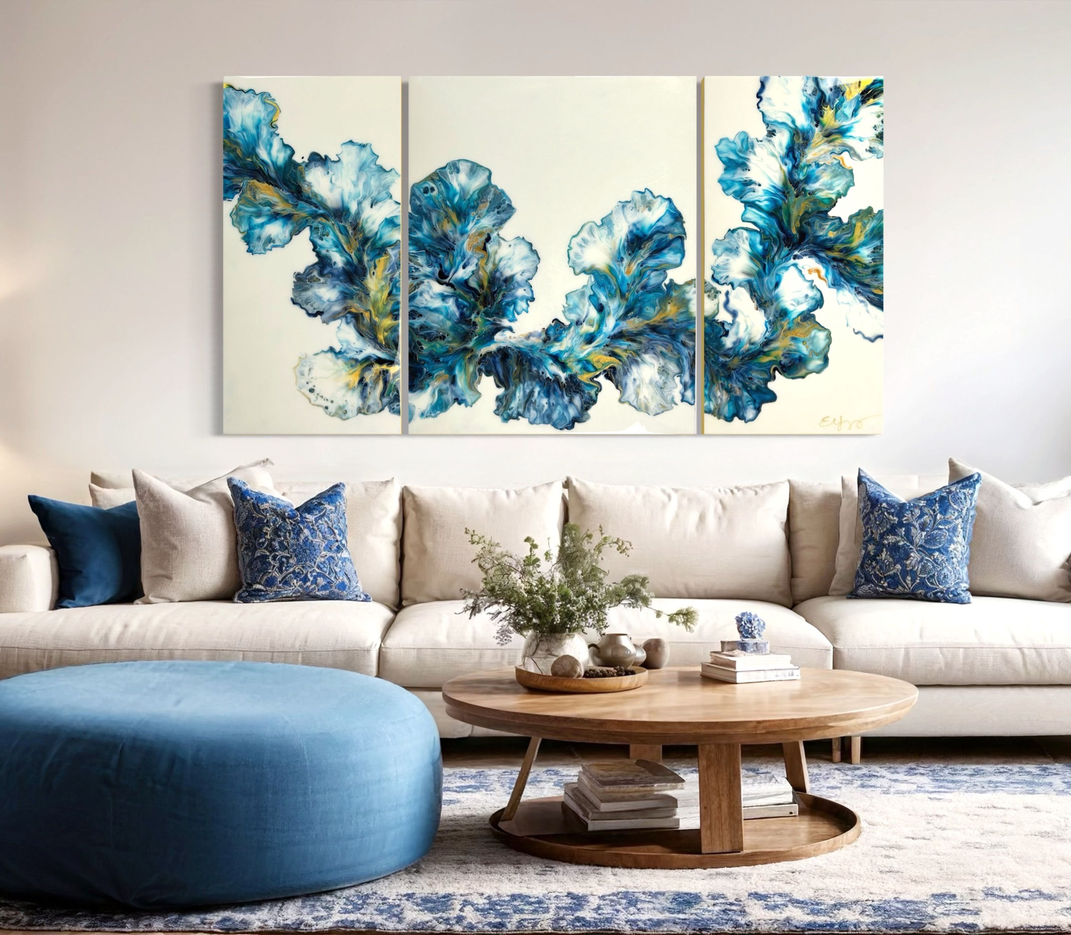 "Moon River"  |  30"x 54" triptych