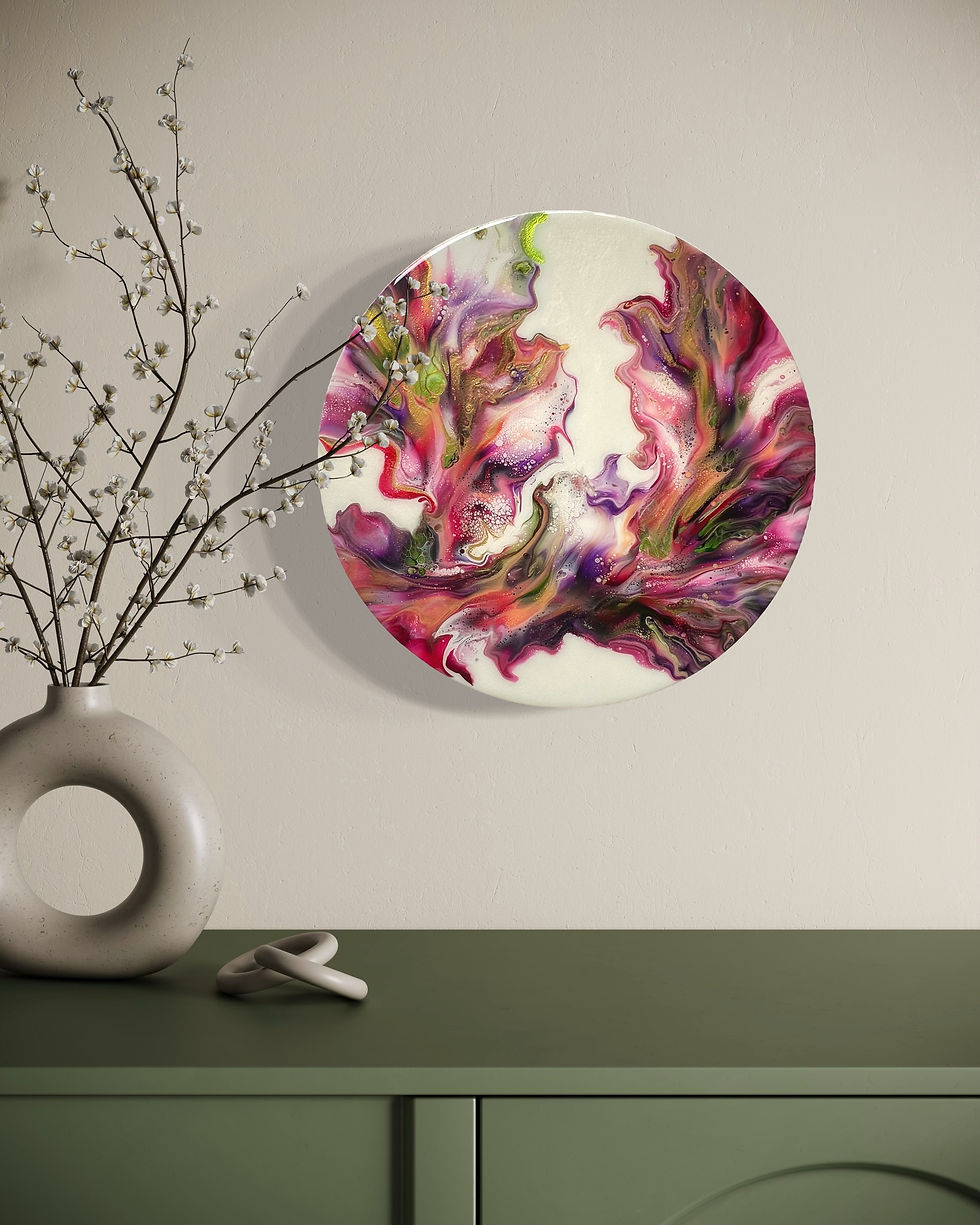 Thumbnail: "Ruffled Petals Of The Parrot Tulip"  |  12" Round