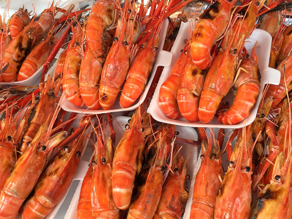 Prawns (opposed to "shrimp")