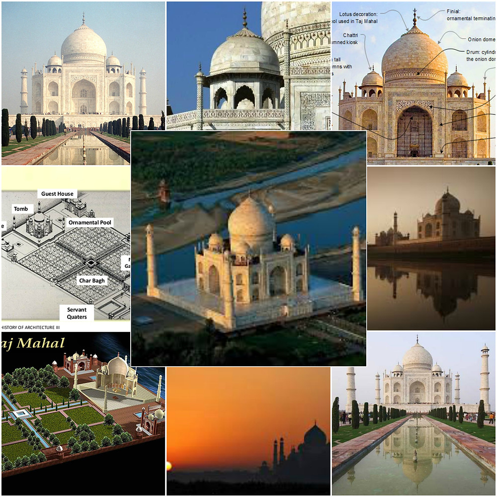 Symmetry With The Taj Mahal The taj stands on a raised, square platform (186 x 186 feet) with its four corners truncated, forming an components. symmetry with the taj mahal