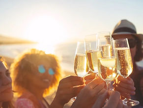 group of coworkers cheers-ing