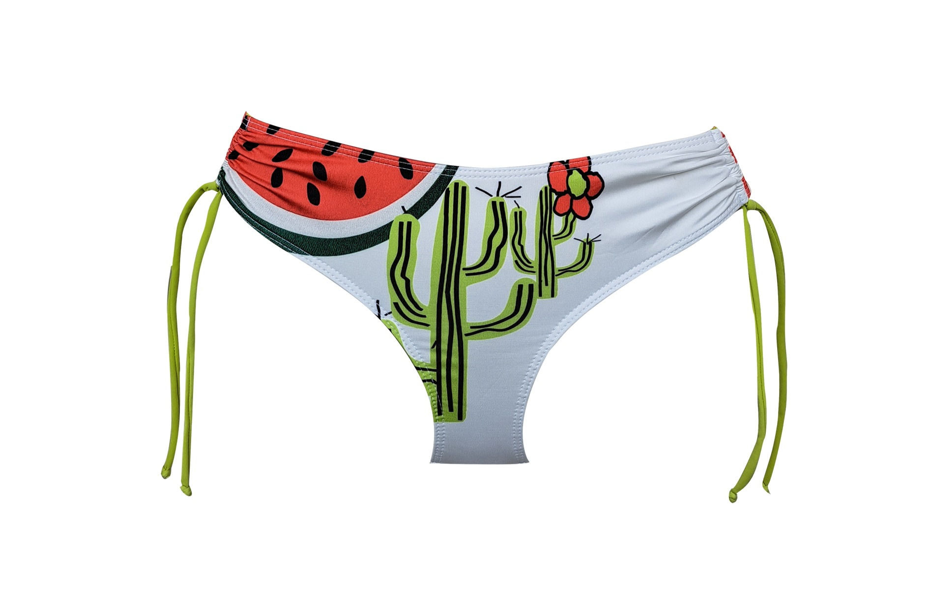 calcinha larga lateral vermelho branco