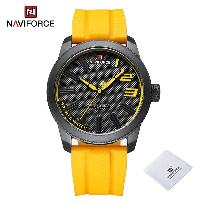 Thumbnail: NAVIFORCE New Style Popular Silicone Strap Male Quartz Watches 