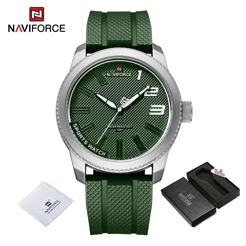 Thumbnail: NAVIFORCE New Style Popular Silicone Strap Male Quartz Watches 