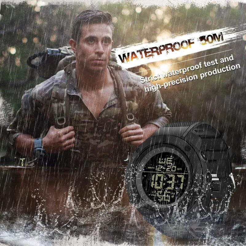 Thumbnail: NORTH EDGE Tank Mens Digital Watch
