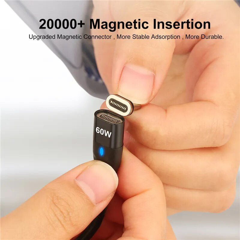 Thumbnail: USLION 60W PD Fast Charger Cable USB for iphone, Type C, Micro 