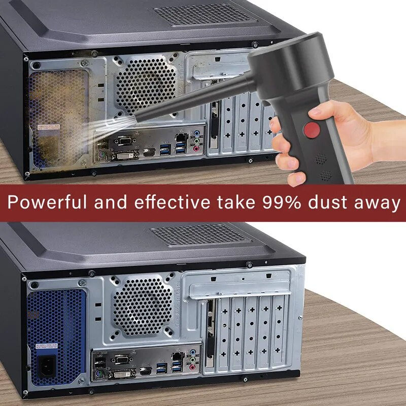 Thumbnail: Compressed Air can Electric Air Blower Computer Cleaning