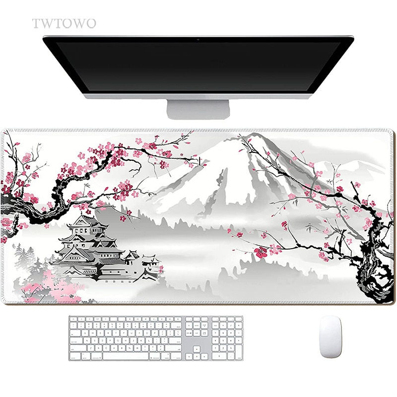Thumbnail: Sakura Japanese Cherry Blossom Mouse Pad Gaming XL 