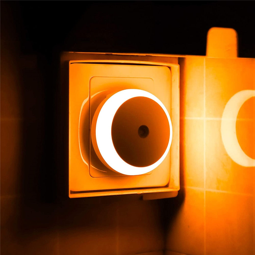 LED Night Smart Sensor Plug in Wall Lamp