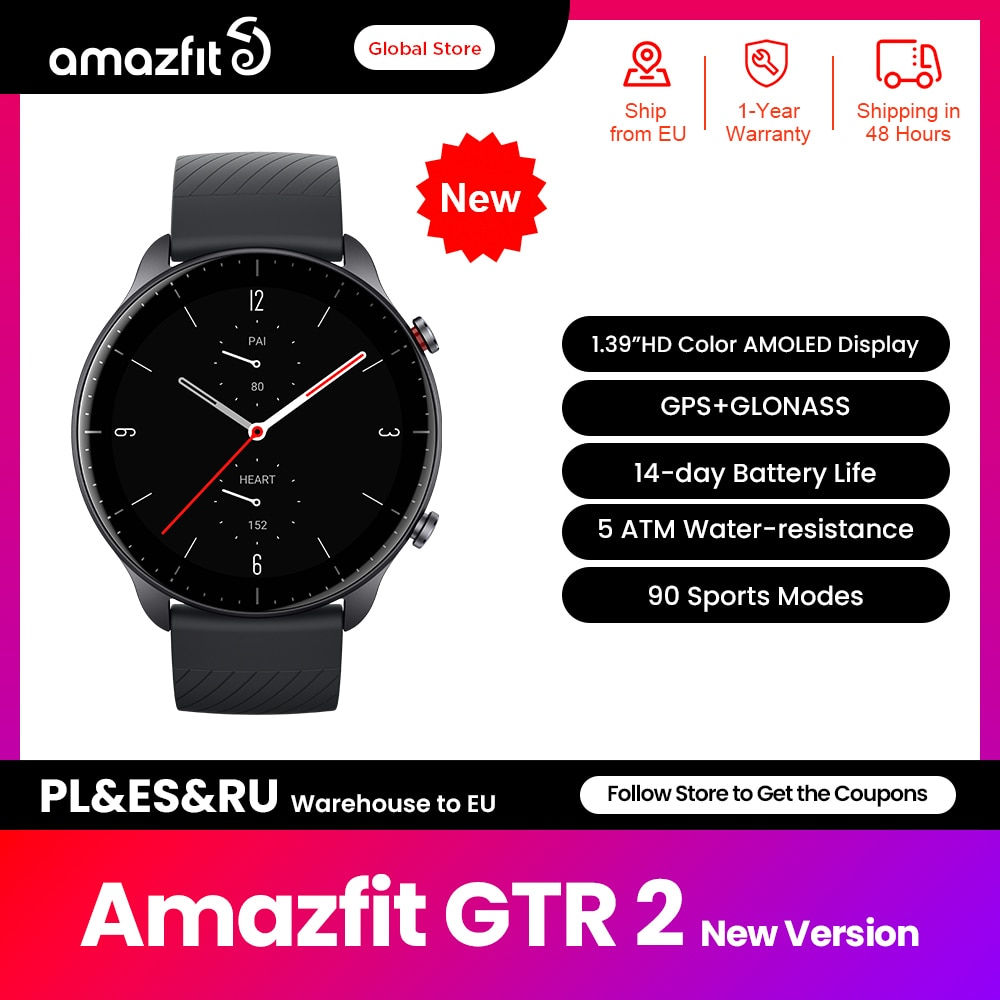 Amazfit GTR 2 Curved Bezel-less Design Smartwatch