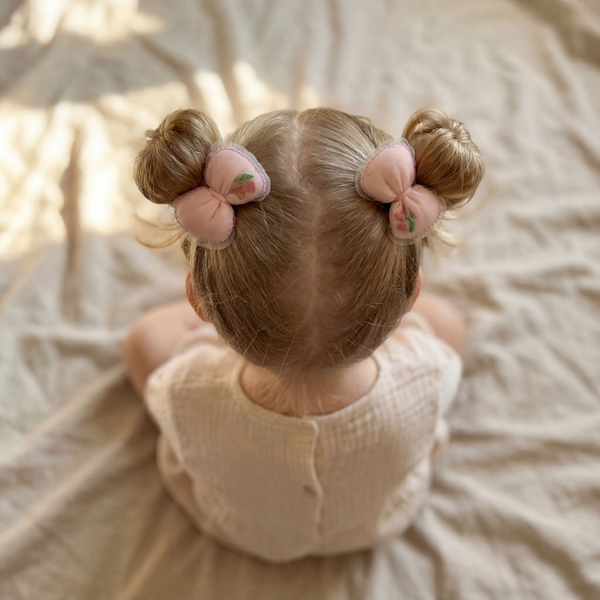 Blush Cherry Bow Clip — Mira Accessories South Africa