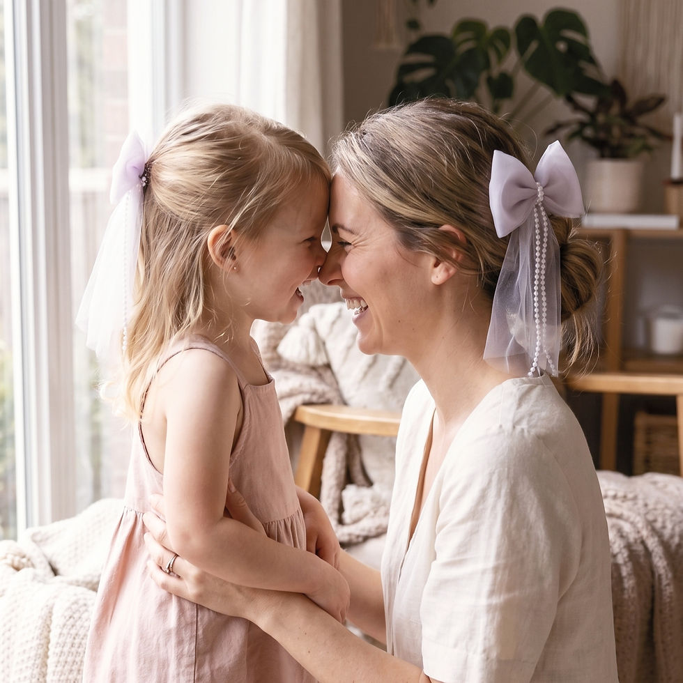 Thumbnail: Cloud Pearl Lilac Mom & Me Set