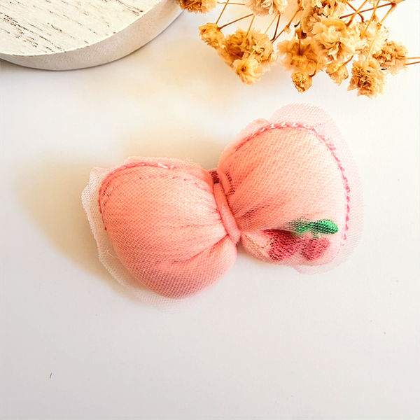 Blush Cherry Bow Clip kids SA