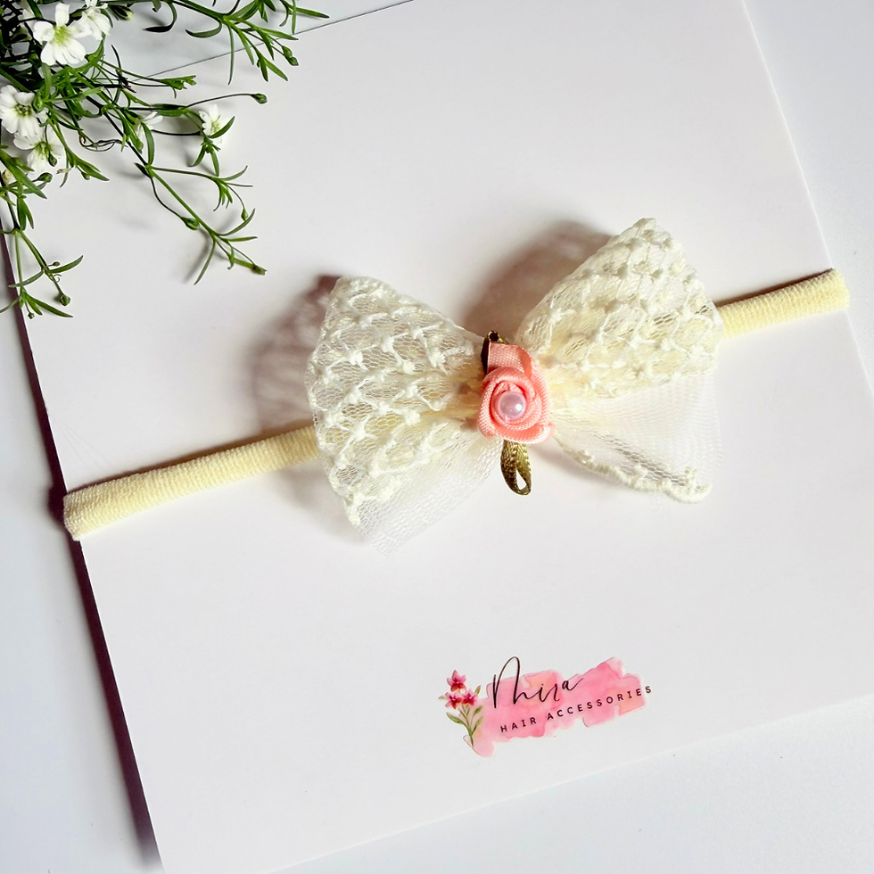 Thumbnail: Butterfly & Lace Bow Baby Headband Set | Soft Baby Hair Accessories