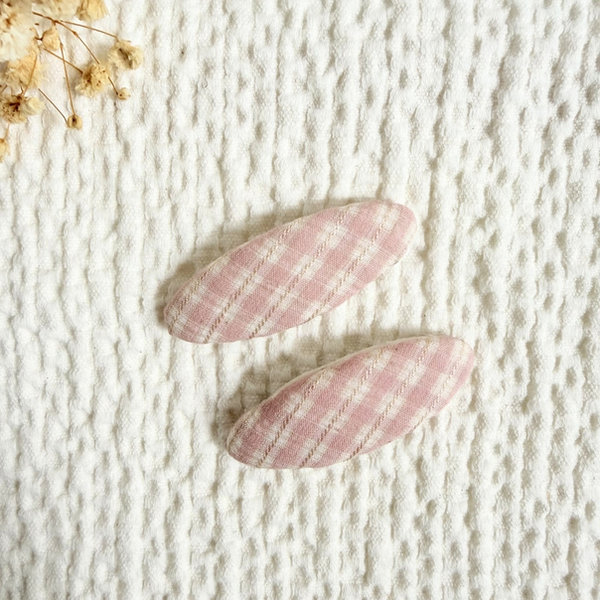 Blush Stripe Snap Clip — Mira Accessories South Africa