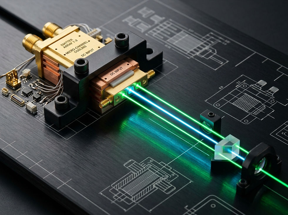 A macro view of an automated gold-tin hard-solder laser bar stack under quality testing, illustrating the engineering standards of direct-factory aesthetic lasers for sale.