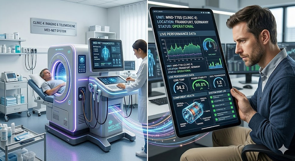 Real-time remote monitoring and preventive maintenance for laser equipment