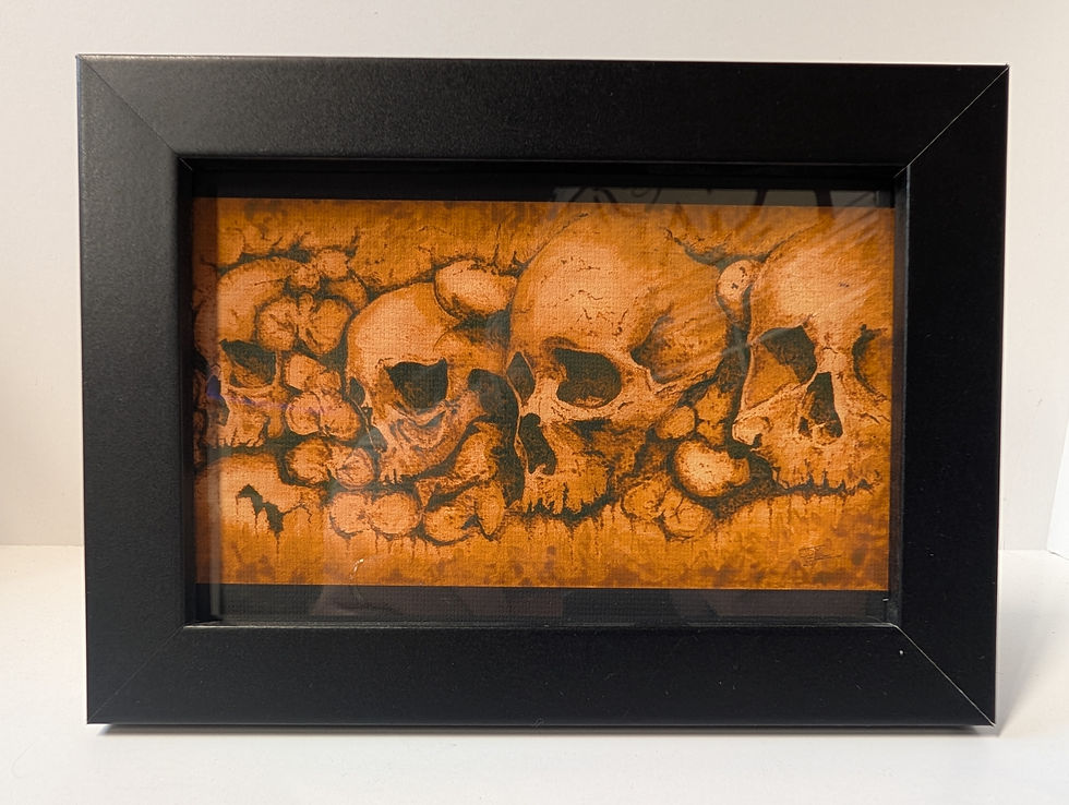 Thumbnail: A6 Printed Canvas, Framed - Pyrography