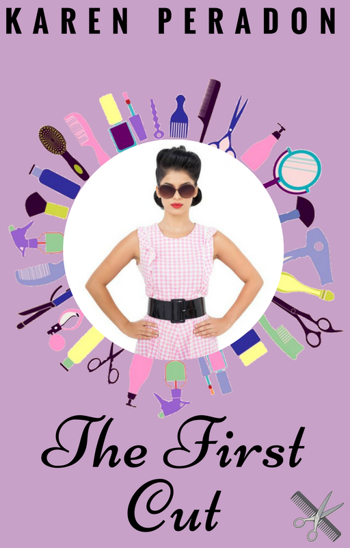 Book cover - woman and hairdressing tools