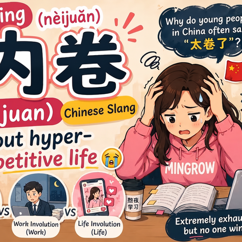 The Meaning of “内卷” (Neijuan): Chinese Slang for an Overly Competitive Life 😭