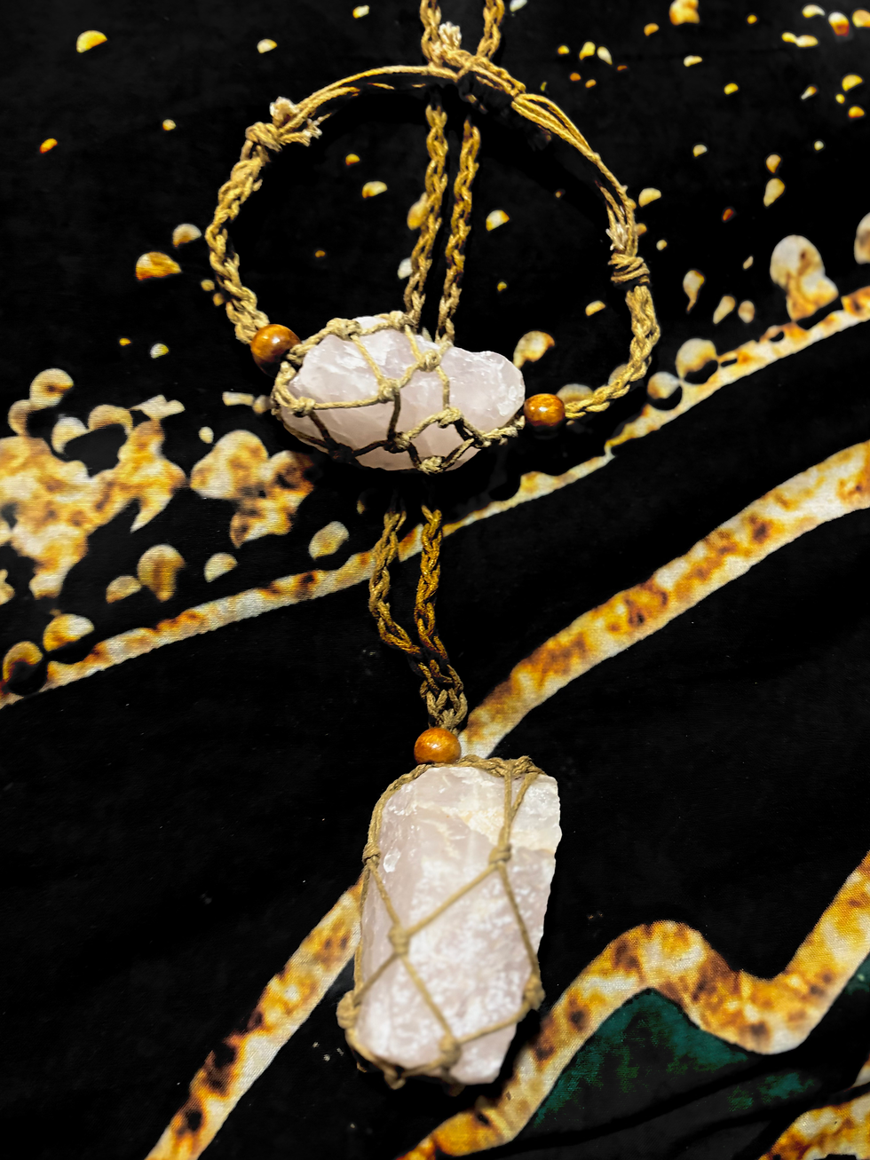Thumbnail: Corded Raw Crystal Necklaces & Bracelets 