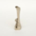 Silver vase in the shape of a swan