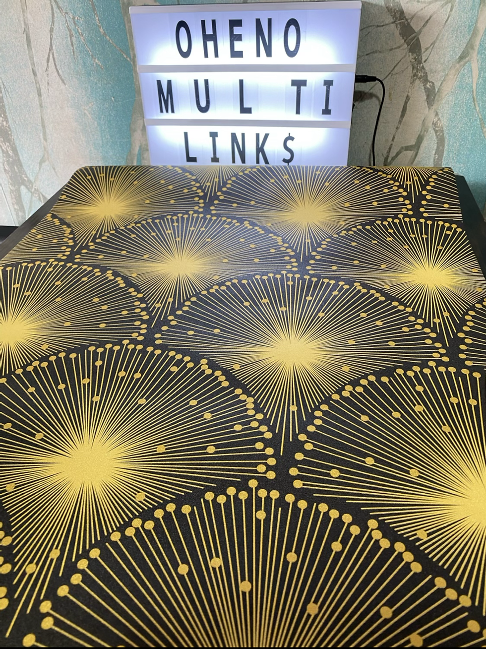 縮圖：Gold and Black flower design 