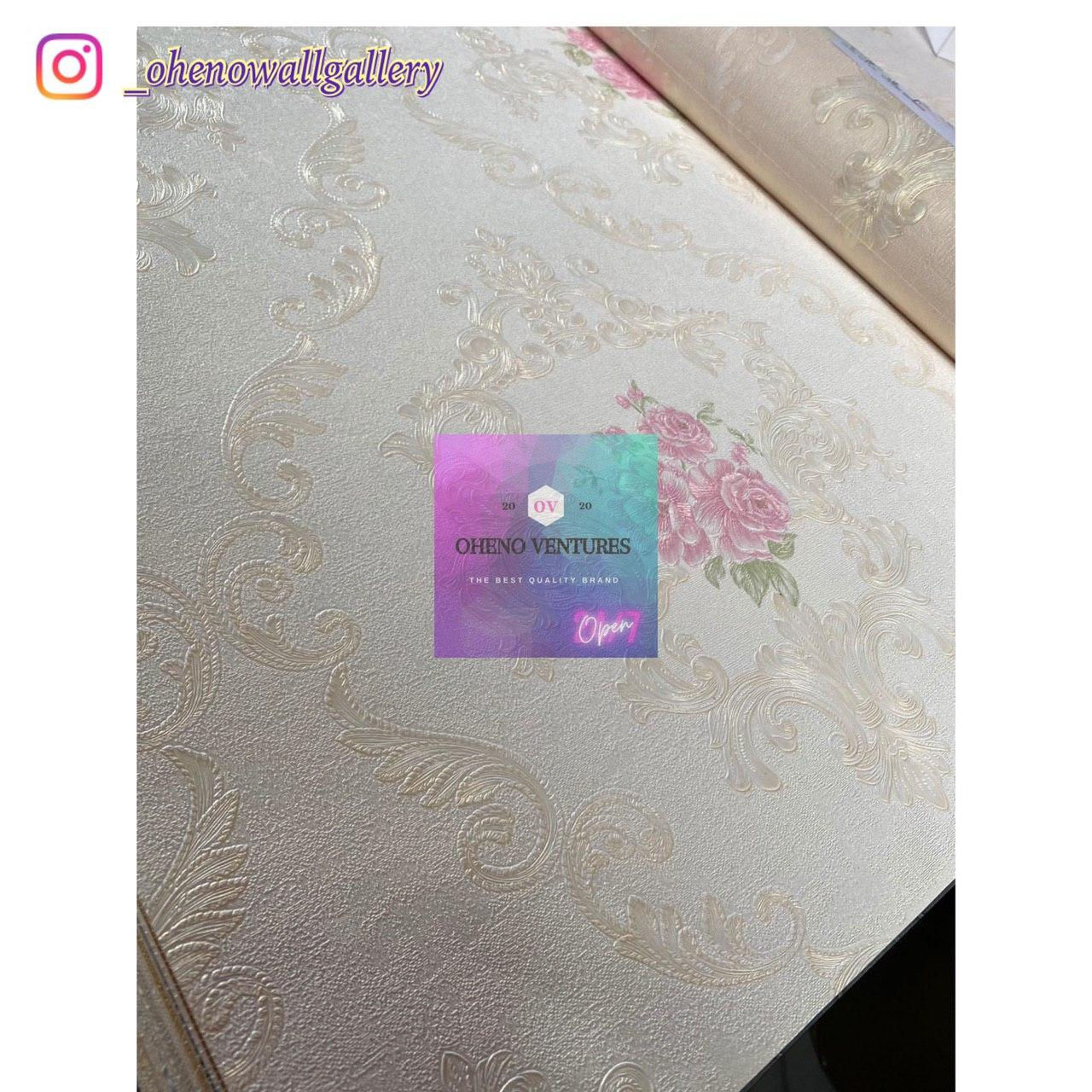 Light pink flowered design